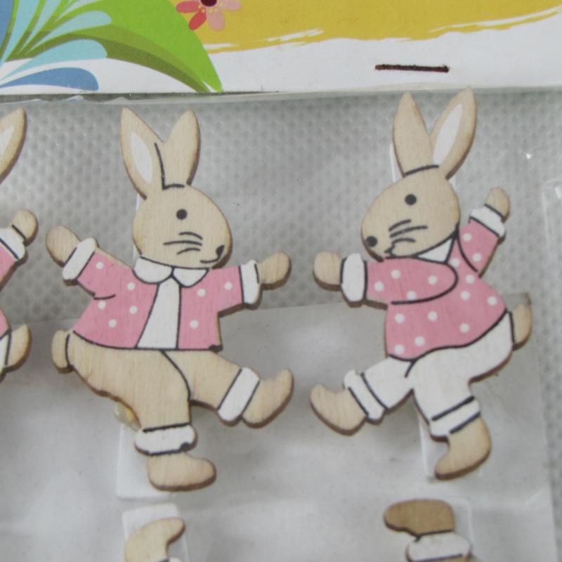 KLIPSY DREWNIANE X 6 ZAJĄCZKI
